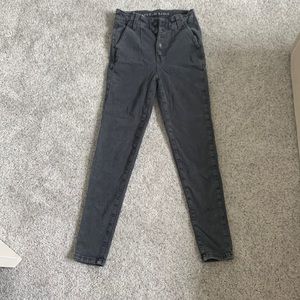 size 0 short womens gray skinny jeans